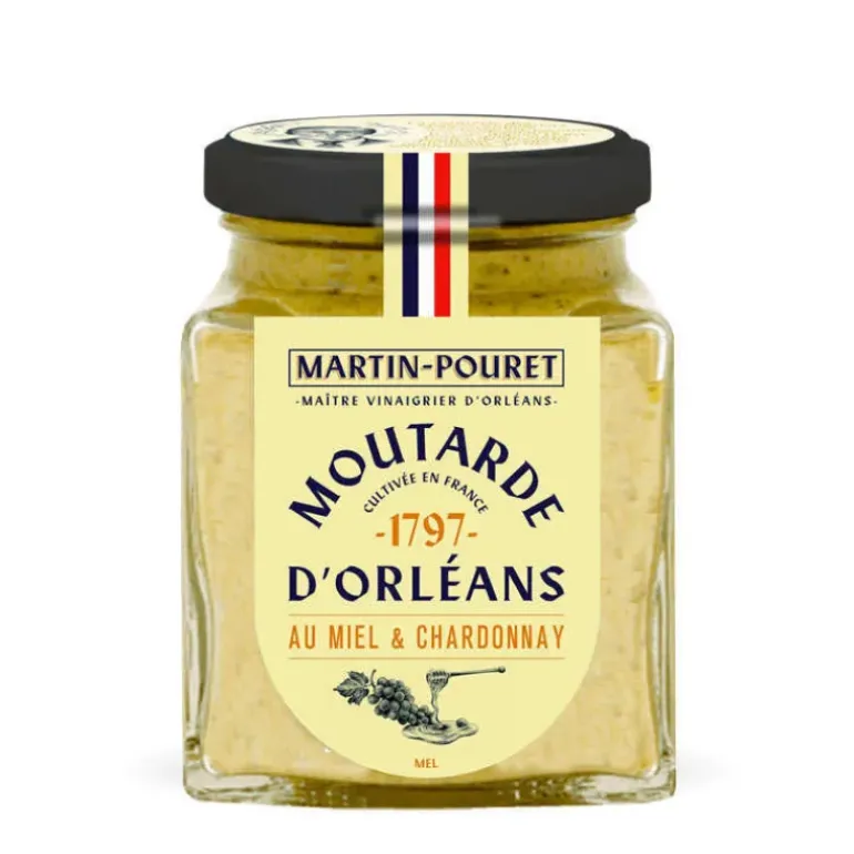 Moutarde d'Orléans Miel et Chardonnay 200g Martin Pouret