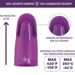 Orka Plus Noir Gant Silicone et textile Mastrad