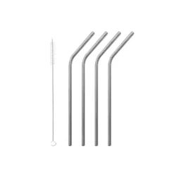 Paille en Inox Coudée 21,5cm x4 Lebrun