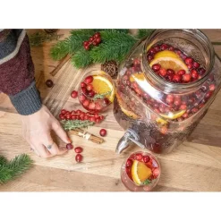 Paille Réutilisable en Verre Joyeux Noël 20cm droite x6 HALM