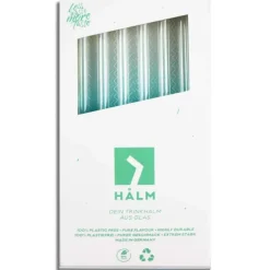 Paille Réutilisable en Verre 23cm droite x4 HALM