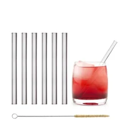 Paille Réutilisable en Verre 15cm droite x6 HALM
