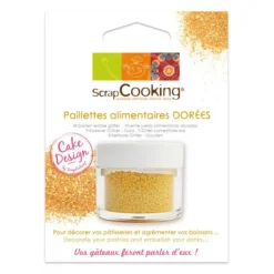 Paillettes Alimentaires dorées 5g Scrapcooking