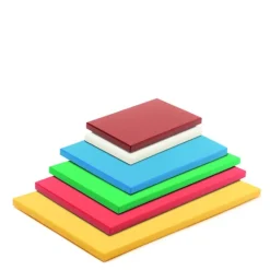 Planche à Découper 50x30 cm H 2cm Polyéthylène Rouge