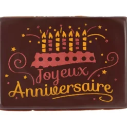 Plaque Chocolat Joyeux Anniversaire x48 Florensuc