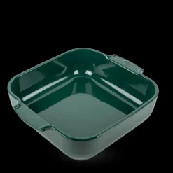 Plat à Four Carré en Céramique Appolia 28 cm Vert Forêt Peugeot
