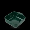 Plat à Four Carré en Céramique Appolia 18 cm Vert Forêt Peugeot