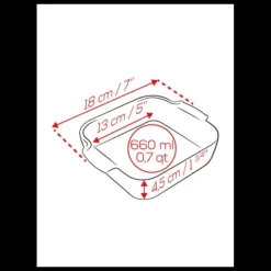 Plat à Four Carré en Céramique Appolia 18 cm Vert Forêt Peugeot