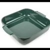Plat à Four Carré en Céramique Appolia 36 cm Vert Forêt Peugeot