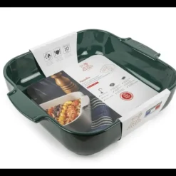 Plat à Four Carré en Céramique Appolia 36 cm Vert Forêt Peugeot