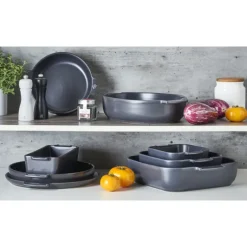 Plat à Four Carré en Céramique Appolia 36 cm Ardoise Peugeot