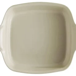 Plat à Four Carré en Céramique 28 x 24 cm Argile Emile Henry
