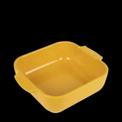 Plat à Four Carré en Céramique Appolia 21 cm Jaune Safran Peugeot