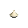 Plat à tajine base Fonte Dôme Céramique 28 cm noir Creme