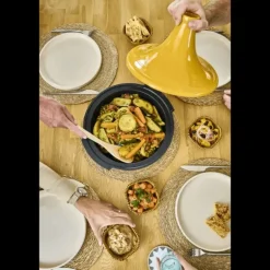 Plat à Tajine en Aluminium Revêtement Céramique 30 cm Jaune Safran Peugeot