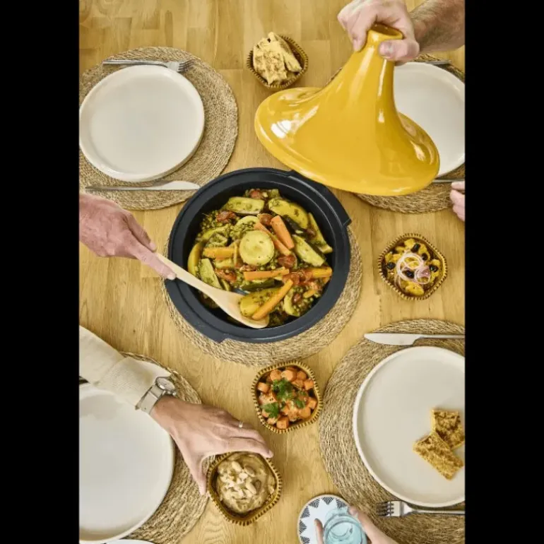 Plat à Tajine en Aluminium Revêtement Céramique 30 cm Jaune Safran Peugeot