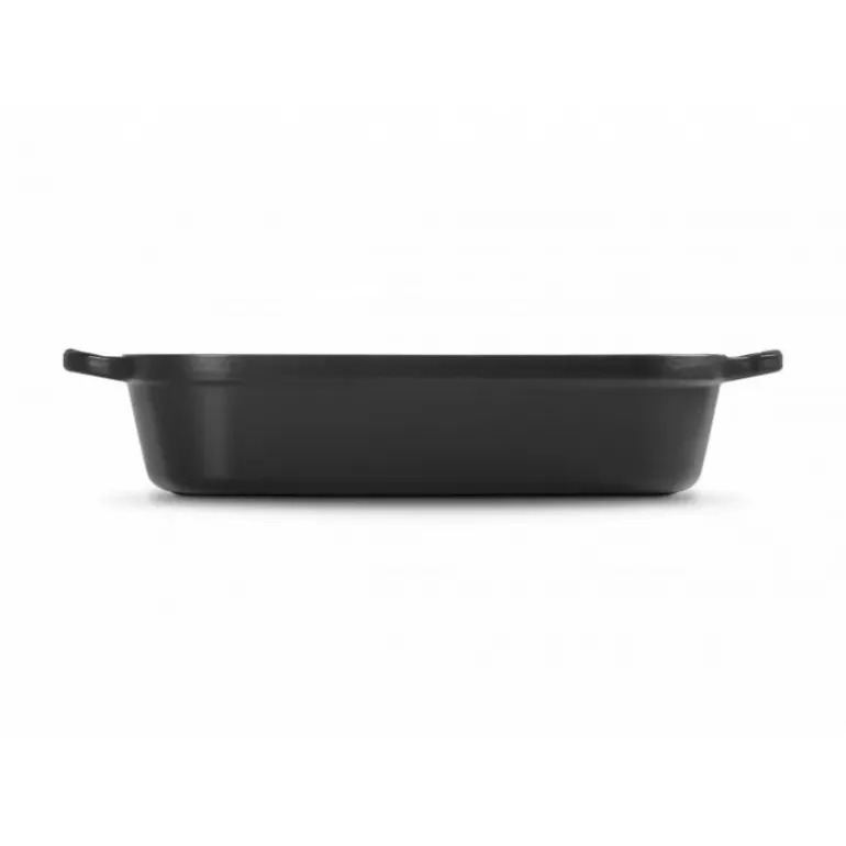 Plat Rectangulaire en Fonte 37 cm Noir Mat Le Creuset