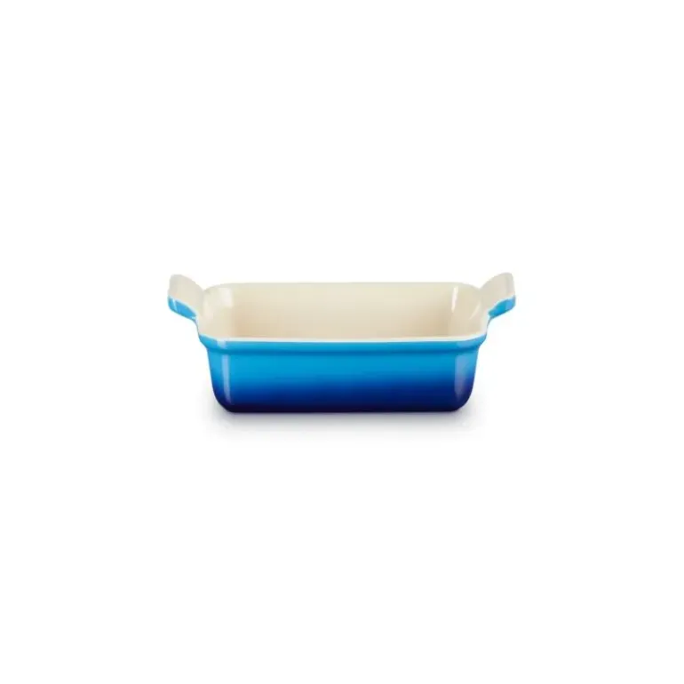 Plat Rectangulaire Héritage en Céramique 32 cm Azur Le Creuset Tradition