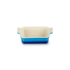 Plat Rectangulaire Héritage en Céramique 19 cm Azur Le Creuset Tradition