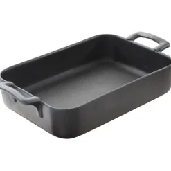 Plat Rectangulaire Noir 34x25 cm Belle Cuisine Revol