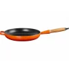 Poêle en Fonte 28 cm Volcanique avec Manche en Bois Le Creuset Signature