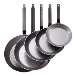 Poêle Lyonnaise Carbone Plus Ø 22 cm De Buyer, Tôle, Queue Feuillard