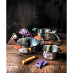 Poêle Mutine Ø 22 cm Manche Amovible Anti-Adhésive Inox Cristel