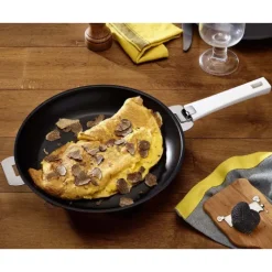 Poêle Mutine Ø 24 cm Manche Amovible Anti-Adhésive Inox Cristel