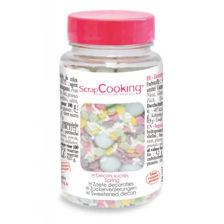 Pot de décors sucrés spring 80 g ScrapCooking