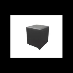 Pouf Carré en Tissu Gris Lisbonne 2imahl