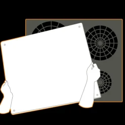 Protection Plaque de Cuisson en Verre 57 x 50 cm Noir Pebbly