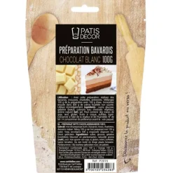 Préparation Bavarois Gel Chocolat Blanc 100 g Patisdécor