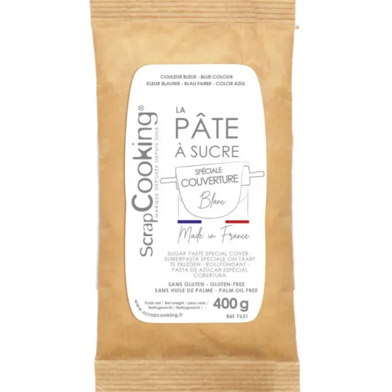 Pâte à Sucre Blanche Spéciale Couverture 400g Scrapcooking