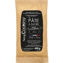 Pâte à Sucre Noir Spéciale Couverture 400 g Scrapcooking