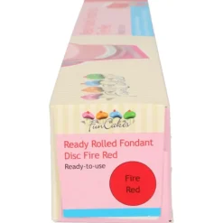 Pâte à Sucre Prête à Dérouler Rouge Feu 430 g Funcakes