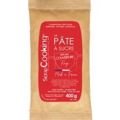 Pâte à Sucre Rouge Spéciale Couverture 400g Scrapcooking