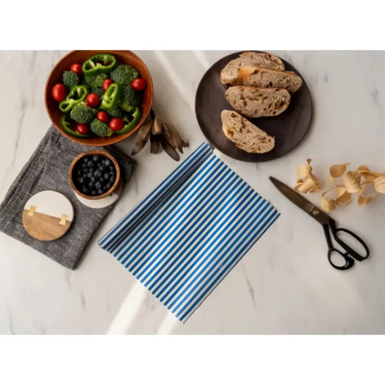 Rouleau Emballage Alimentaire Cire Abeille Bleu 90 x 30,5 cm Nuts