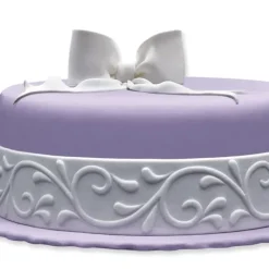 Ruban Pate à Sucre Blanc Arabesque 1,25 m x H 5 cm Patisdécor