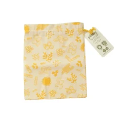 Sac à Vrac Coton Bio Jaune 20 x 25 cm Pebbly