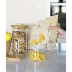 Sac à Vrac Coton Bio Jaune 20 x 25 cm Pebbly