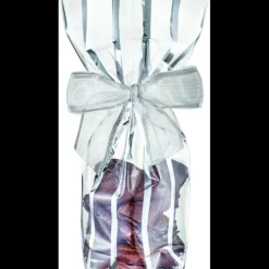 Sachet Bonbon Argent avec Fond Carton 10 x 22 cm (x100)