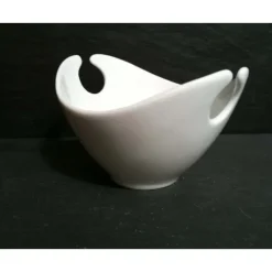 Saladier Jonque Blanc et son service à couverts Lebrun