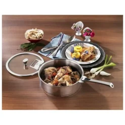 Sauteuse Casteline Ø 26 cm Manche Amovible Inox Cristel