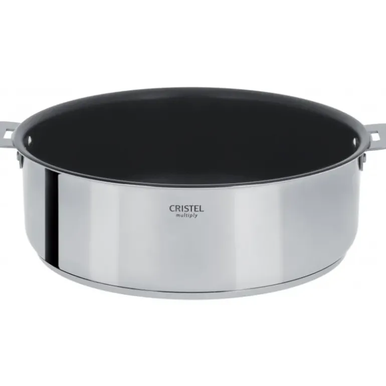 Sauteuse Casteline Ø 24 cm Manche Amovible Anti-Adhésive Inox Cristel