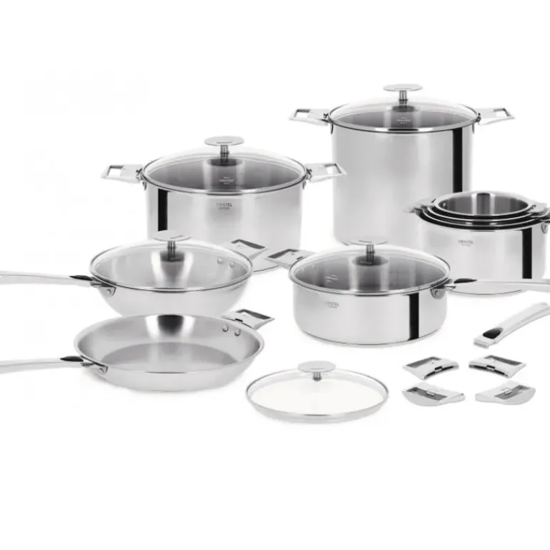 Sauteuse Casteline Ø 24 cm Manche Amovible Anti-Adhésive Inox Cristel