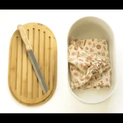 Set Boîte à Pain Métal et Bambou 4 Pièces Pebbly