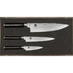 Set Couteau d'Office, Couteau Universel et Couteau de Chef Shun Classic Damas Kai