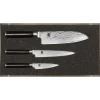 Set Couteau d'Office, Couteau Universel et Couteau Santoku Shun Classic Damas Kai