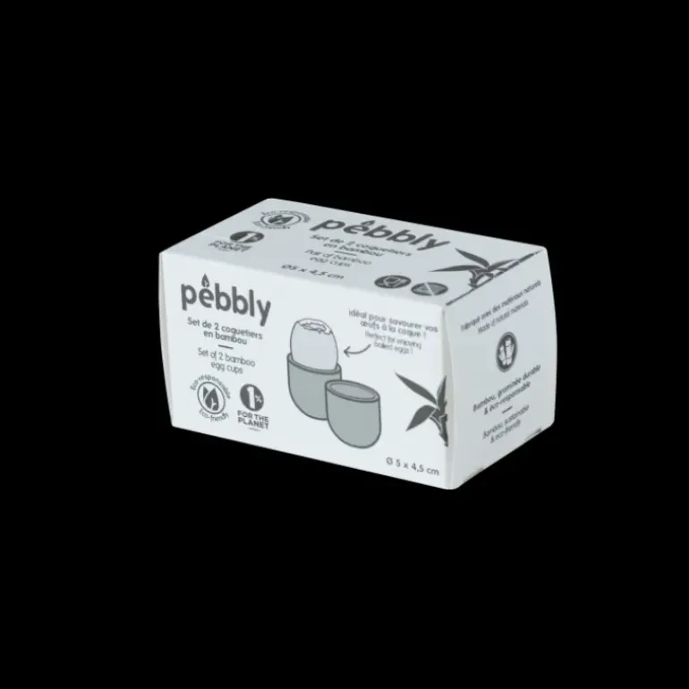 Set de 2 Coquetiers en Bambou Pebbly