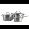 Set de 3 pièces : Casserole 16 cm + Faitout 20 et 24cm collection GENEVA GreenPan™